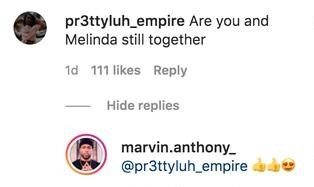 Marvin在IG回覆粉絲的問題~