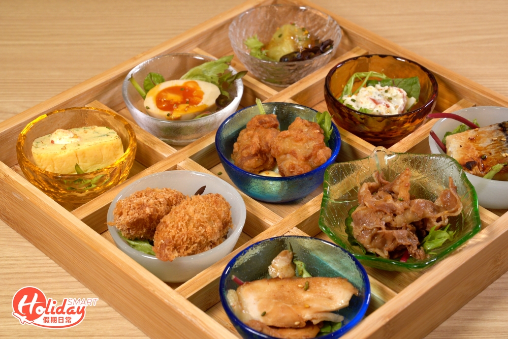 仁王門御膳集齊9款和風配菜組合，感覺似在日本旅館品嚐的料理，款款精緻吸引。