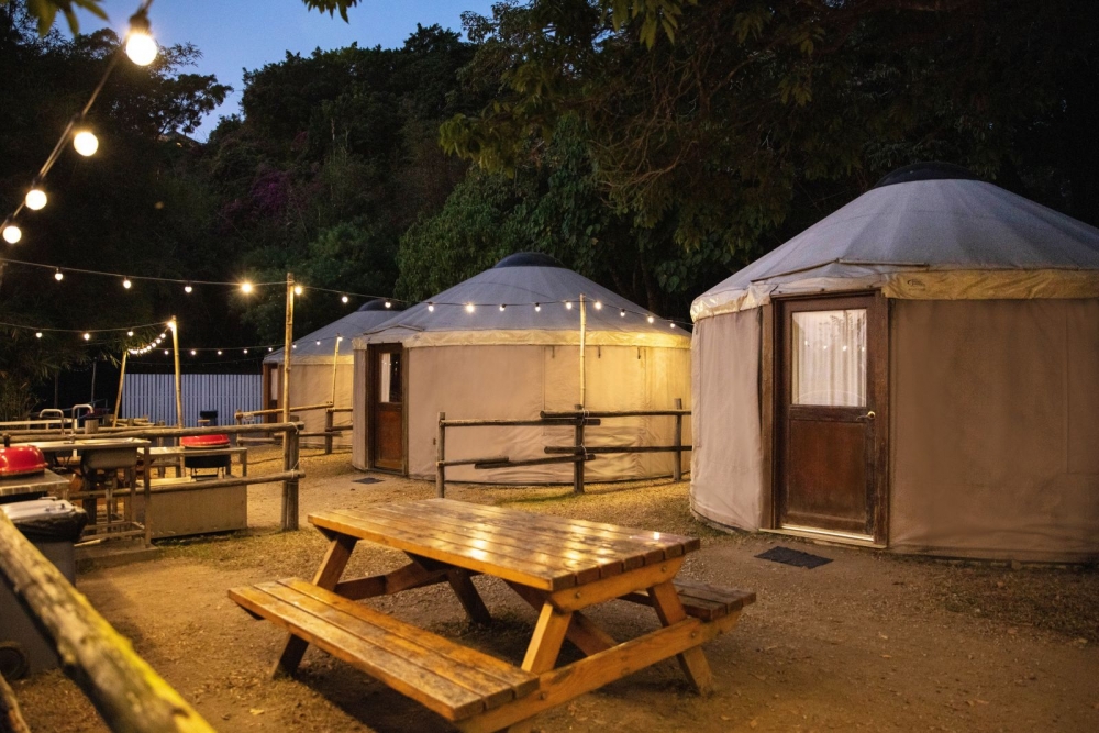 西園營地的蒙古包。