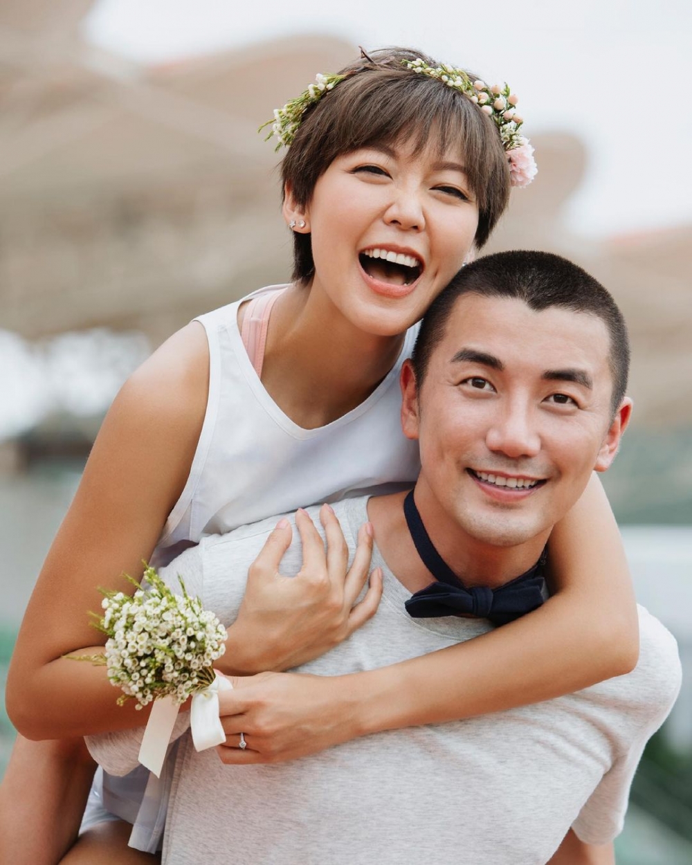 洪永城與同梁諾妍結婚時宣佈雙喜臨門,造人成功!夫婦兩人將升呢做爸爸、媽媽。