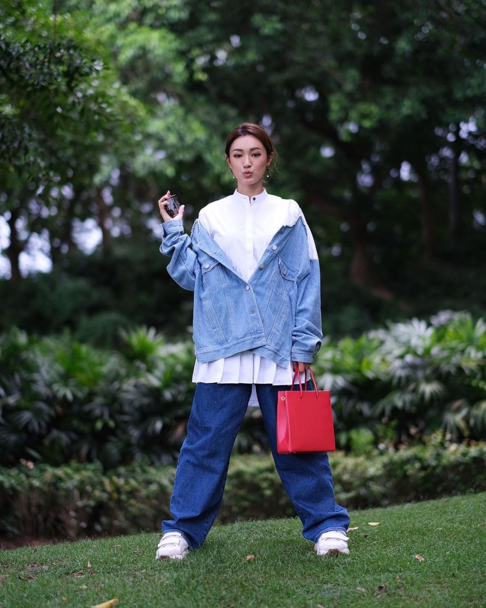 Oversize牛仔褸X牛仔闊腳褲