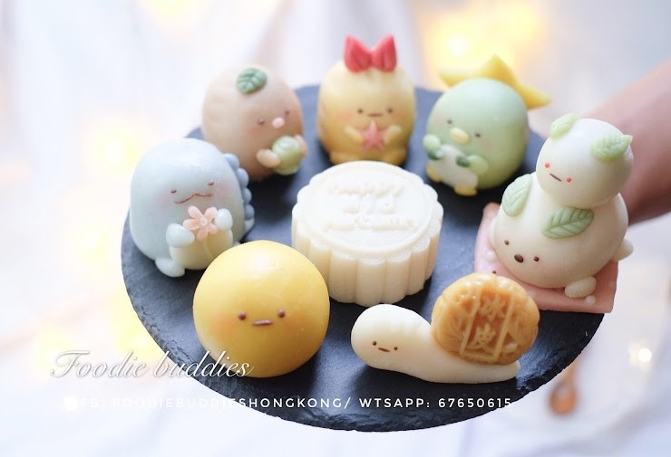 還有角落生物的卡通月餅。