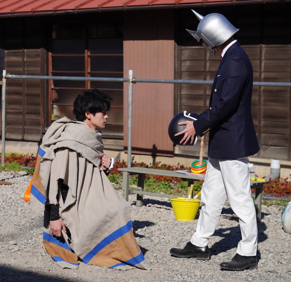 真榮田鄉敦在《筋肉人THE LOST LEGEND》飾演「戰爭人」。