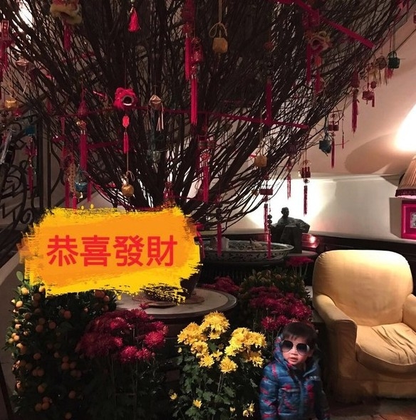 翁嘉穗客廳面積大,而且好有英倫風~