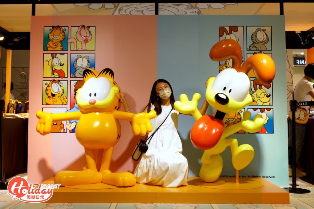 攤檔附近更設有加菲貓打卡位，可以趁機會跟加菲貓和狗狗阿的合照。