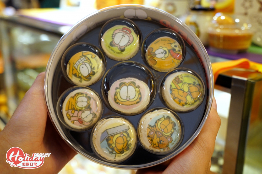 包括加菲貓盒裝馬卡龍、雞蛋布丁、芝士蛋糕禮盒及曲奇等，部分更是獨家發售。