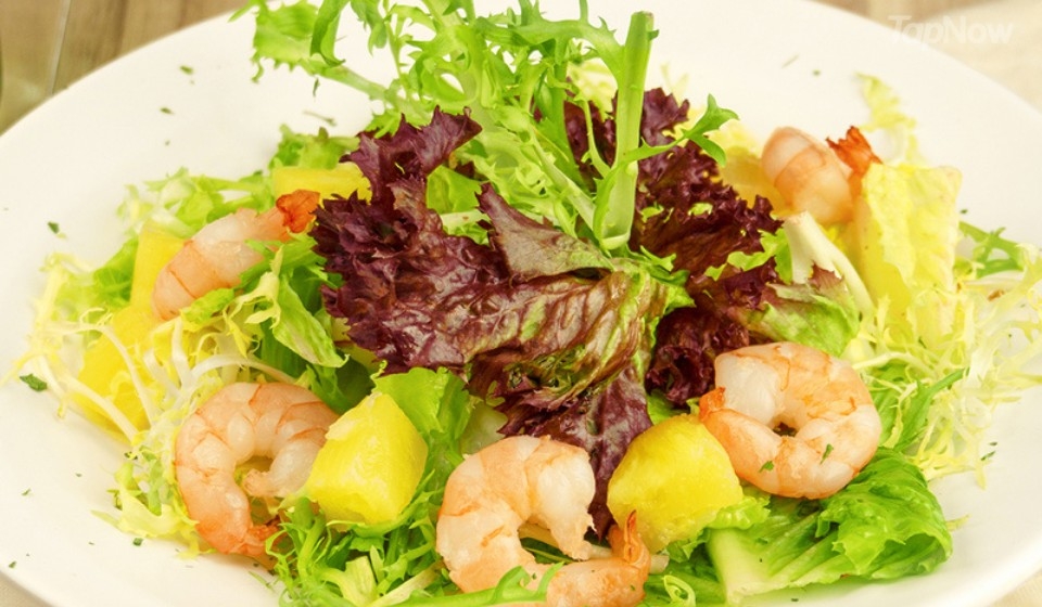 柚子醋明蝦沙律