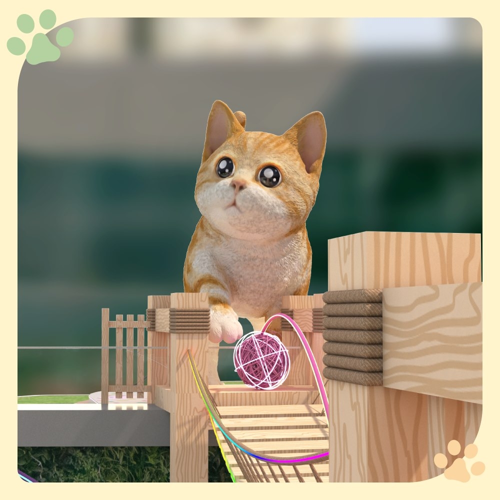 「喵喵遊園會Meow Plaza」有一個「鎮店之寶」-肥嘟嘟的巨喵「碌碌」!
