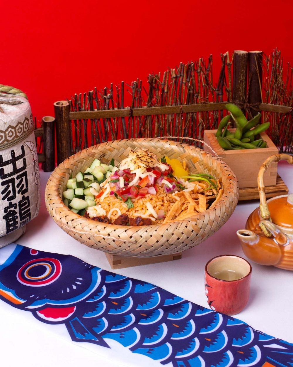 「夏の祭」周末下午茶自助餐:沖繩特色料理Taco Rice。
