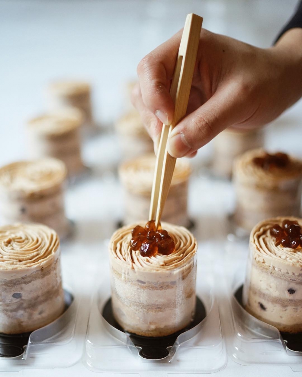 relive & cake studio Petit Mousse有黑糖珍珠奶茶及玫瑰伯爵茶的口味（$38）