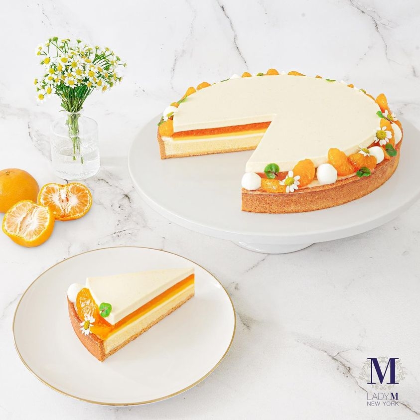 Lady M柑桔洋甘菊撻(9" $680)