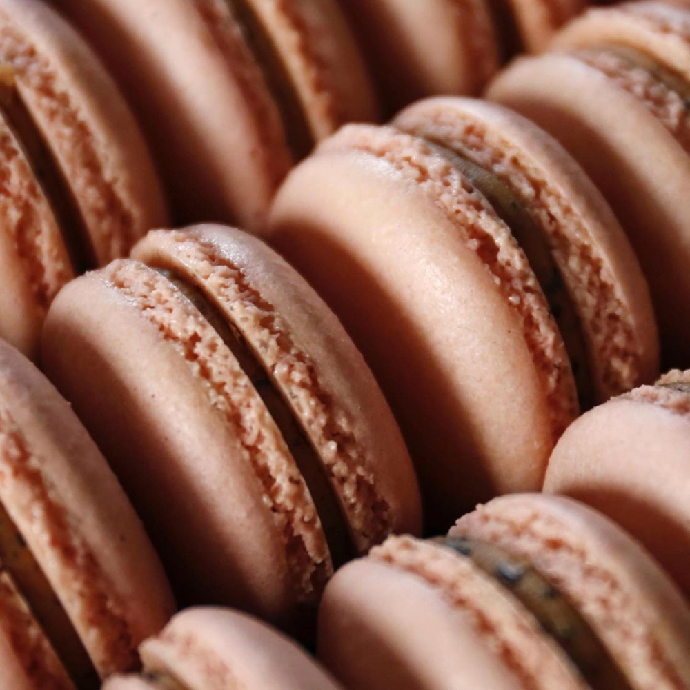 moono伯爵茶純素馬卡龍。