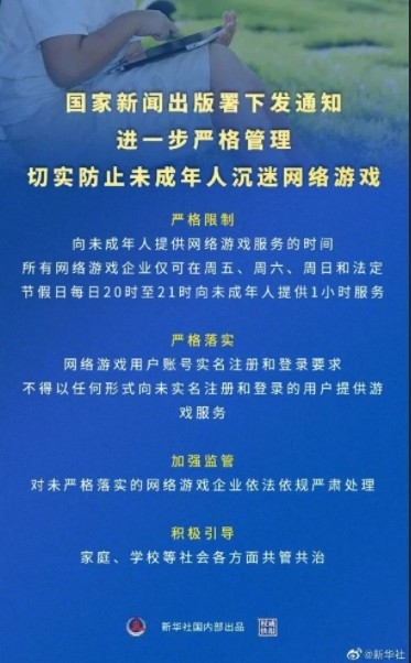 早前已經推出咗針對未成年少年打遊戲嘅措施!