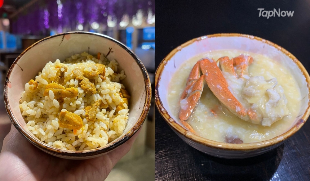 套票包海膽炒飯和蟹粥等美食任點。