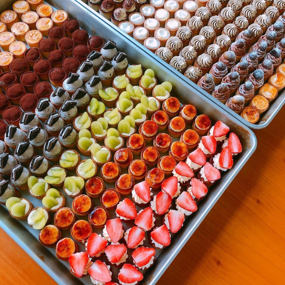 購買Shall Make Cake水果撻（Mini Size），50件起提供送貨（$14~19/件）*每款需10件起。