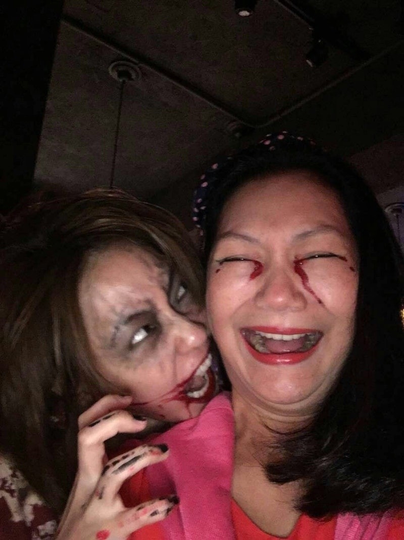 台灣女星小S變装成喪屍,太逼真嚇親囡囡~