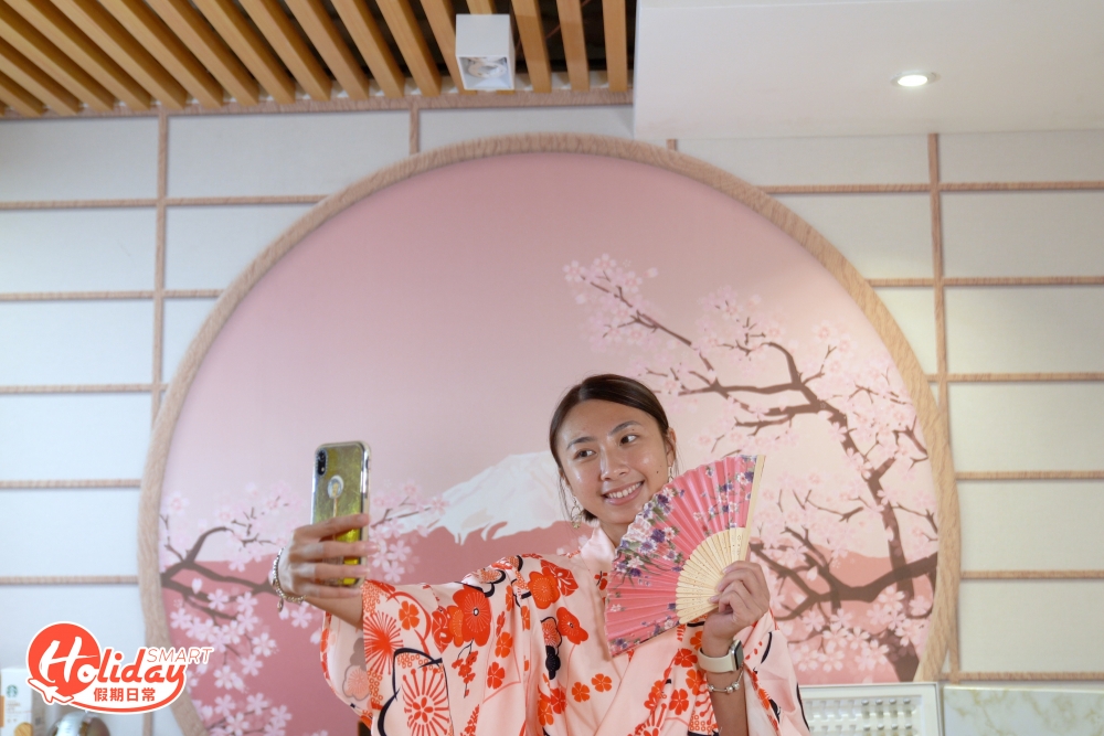 完成養生療程後,店舖提供免費熱茶和茶點,更特別提供和服體驗,可以穿上和服在館內各個打卡位打卡,滿足一下想去日本的心。