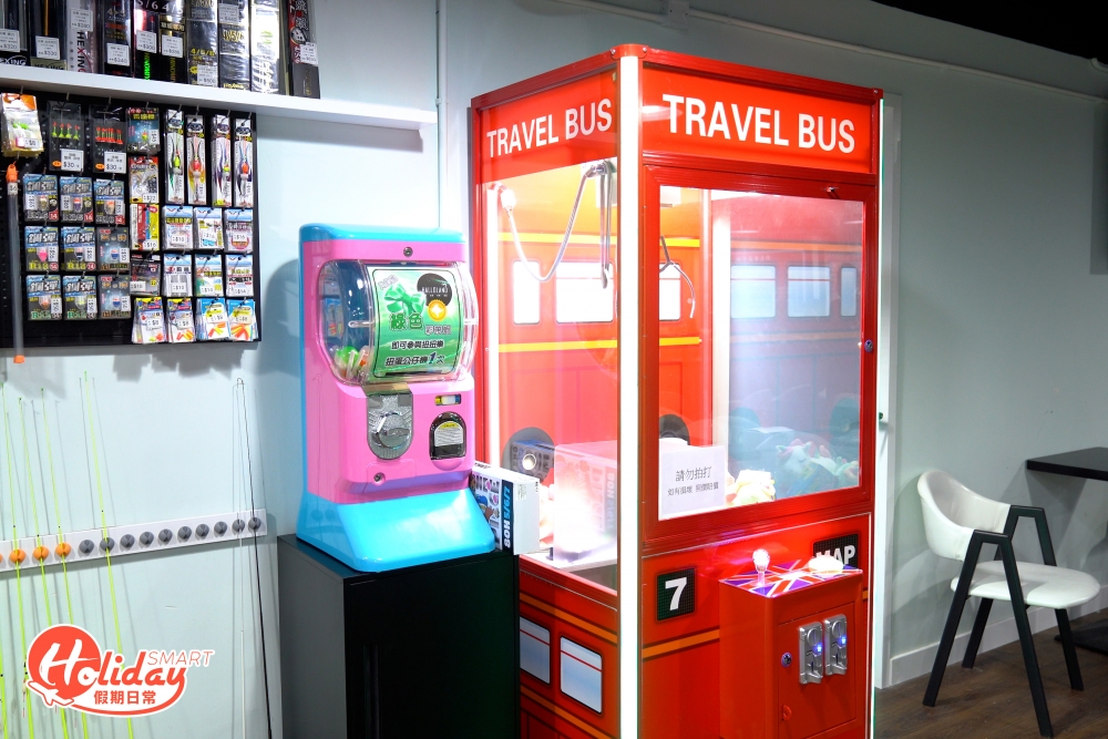 場內亦有遊戲機可以免費玩，釣完蝦後可以休息一下！