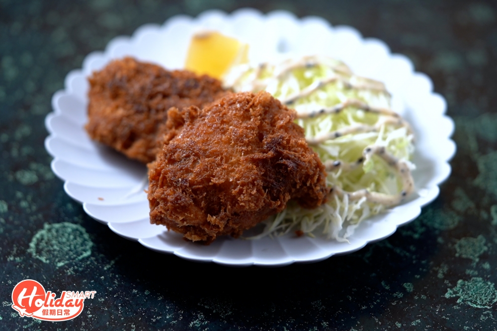 渋い Shibui 可樂餅是隱藏招牌菜, 用上日本宮崎A4和牛混合馬鈴薯和洋蔥油炸而成,外皮炸得香脆,不會過份油膩。