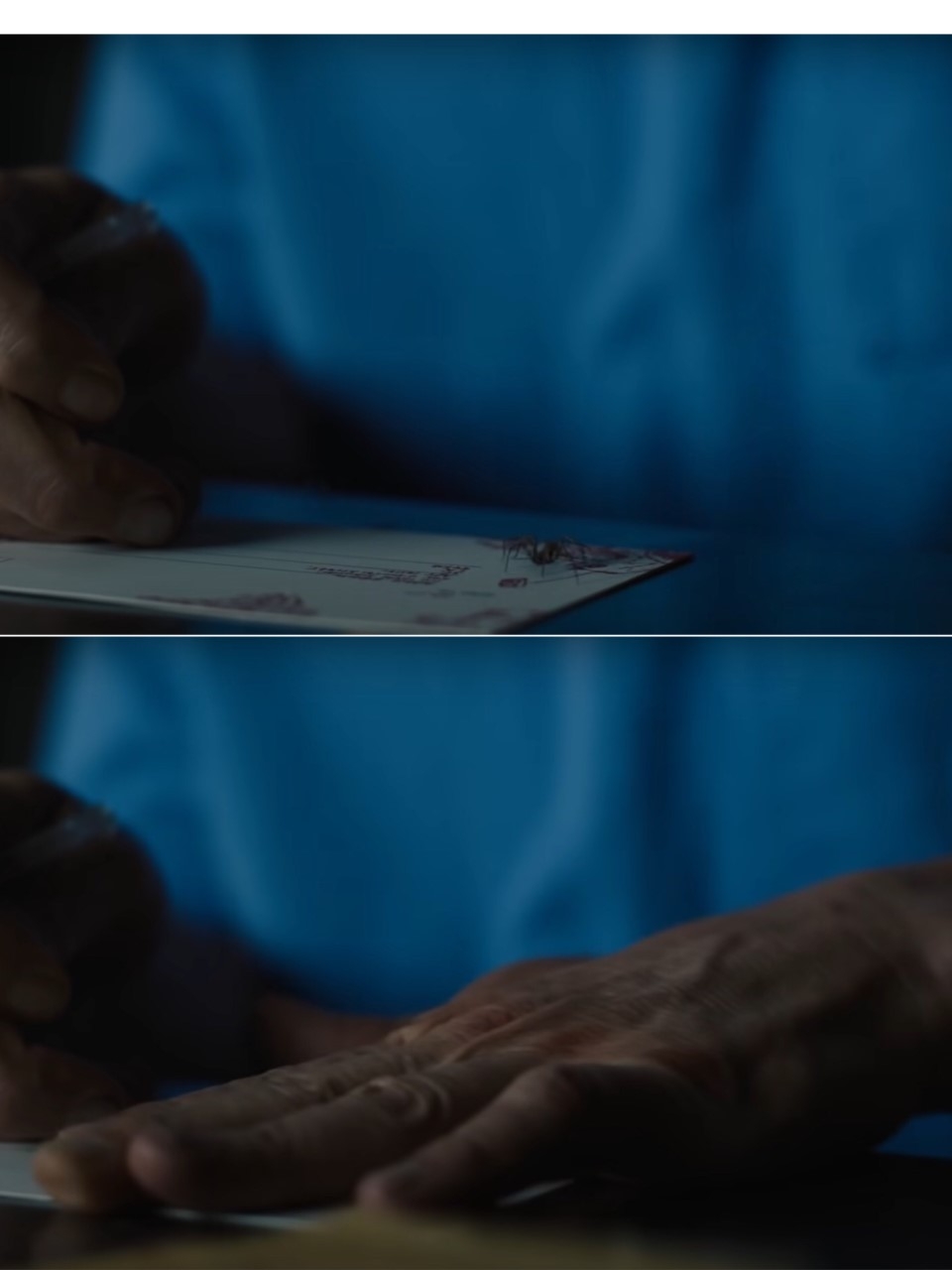 Cletus Kasady(Woody Harrelson飾)一掌拍死蜘蛛,呼應血蜘蛛在漫畫中一直想殺死蜘蛛人而開了一個玩笑。