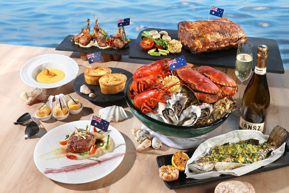 10月酒店自助餐2021推介|美麗華酒店推出多款澳洲滋味美食的自助餐，包括烤袋鼠肉、冰鎮蒸波士頓龍蝦、即開新鮮生蠔及螃蟹等。