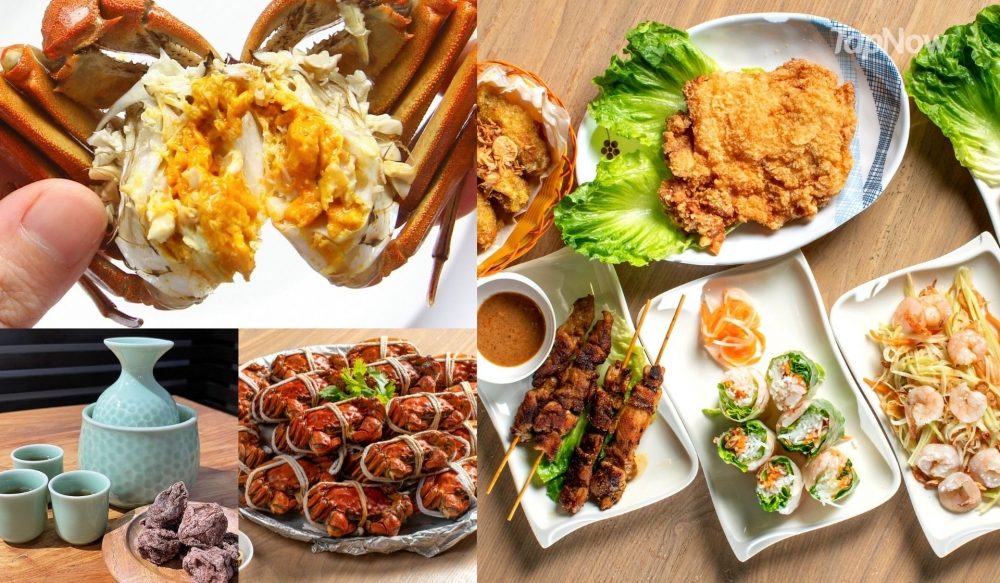 三兩至四兩大閘蟹再任食越菜已經好飽!