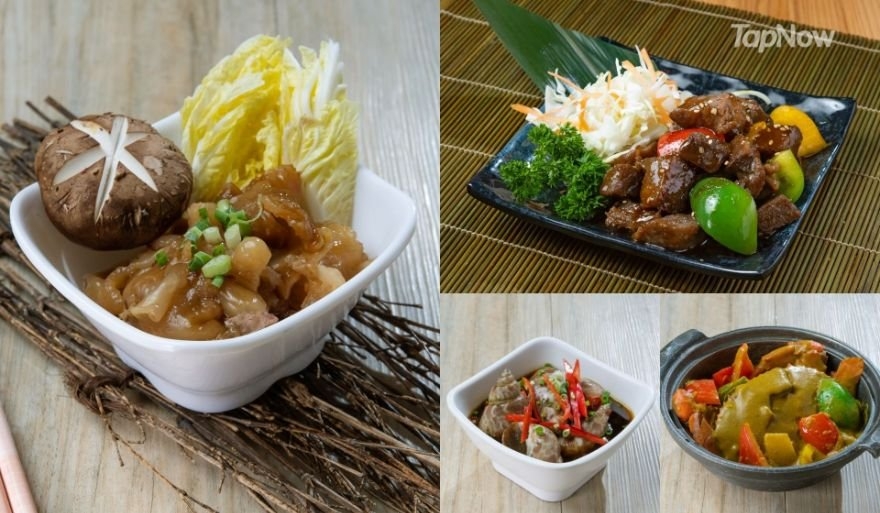一品料理提供蒜香一口牛、鮑汁燴花膠等料理