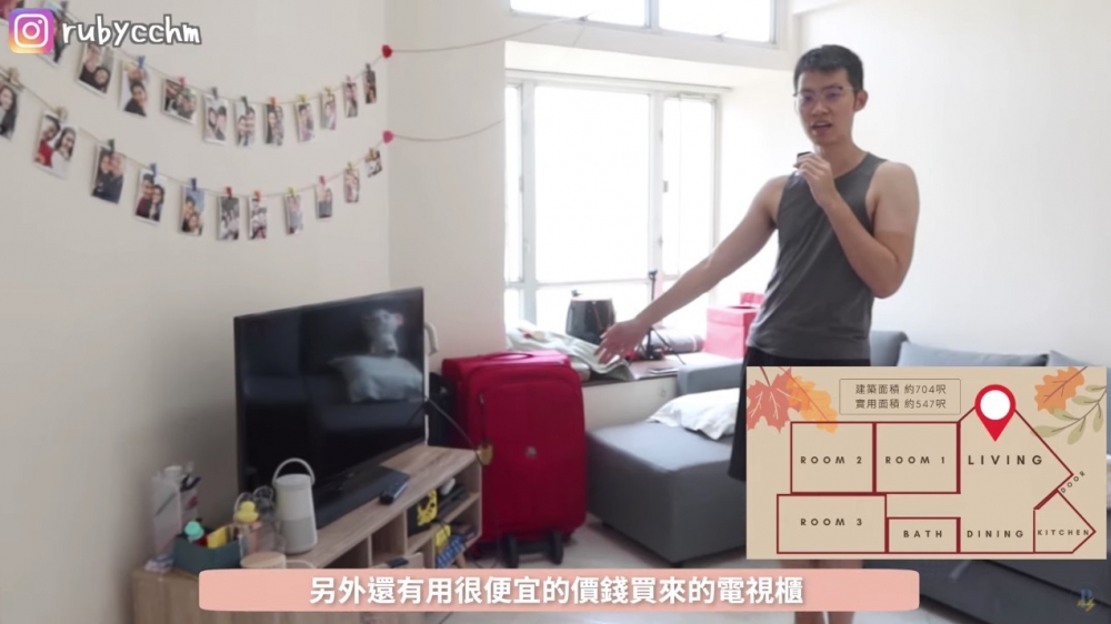 客廳有細細個電視櫃