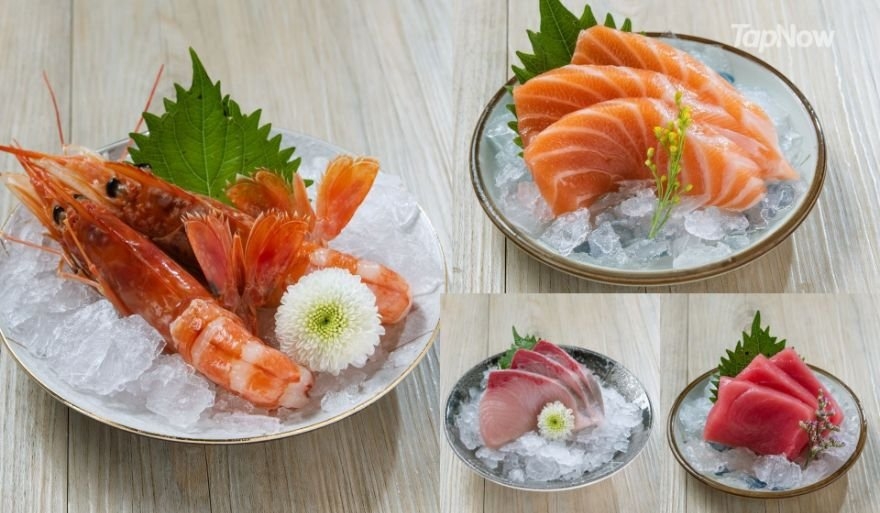 刺身有:吞拿魚、油甘魚、赤蝦、八爪魚等