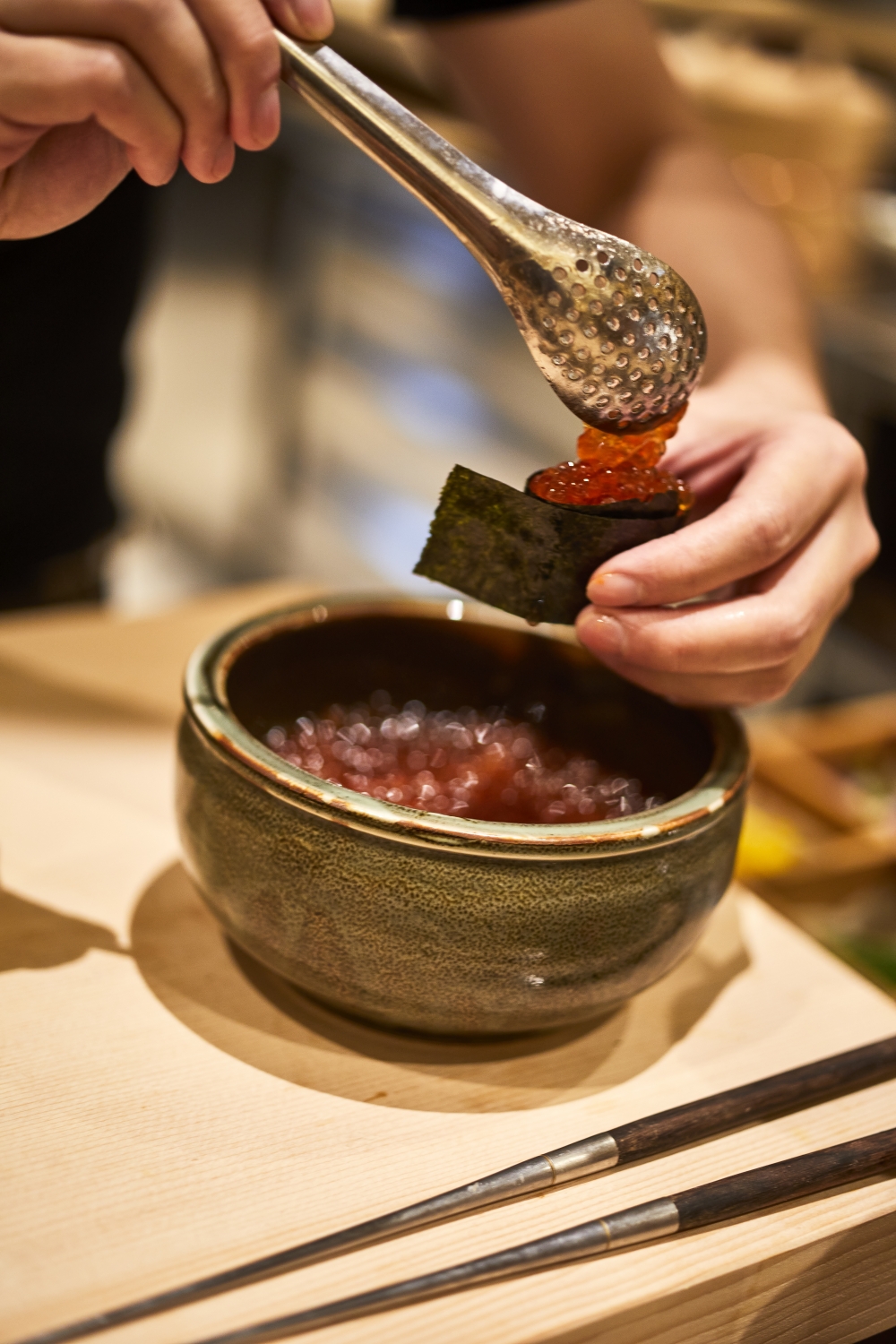 醬油魚子棄用坊間來貨,而是自家醃漬,透過醬汁及醃漬的時間控制食材的味道。