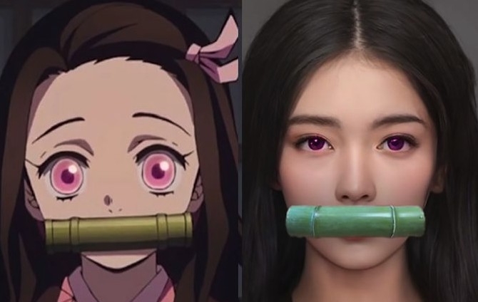禰豆子真人化後依舊樣貌甜美!