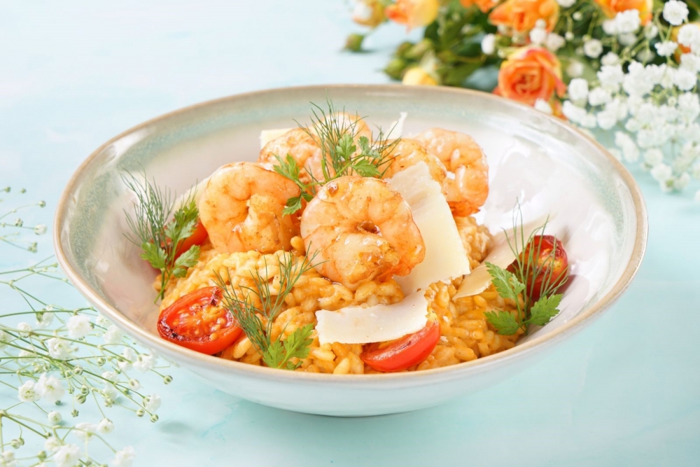 「鮮蠔‧虎蝦」自助晚餐-龍蝦汁虎蝦意大利飯。