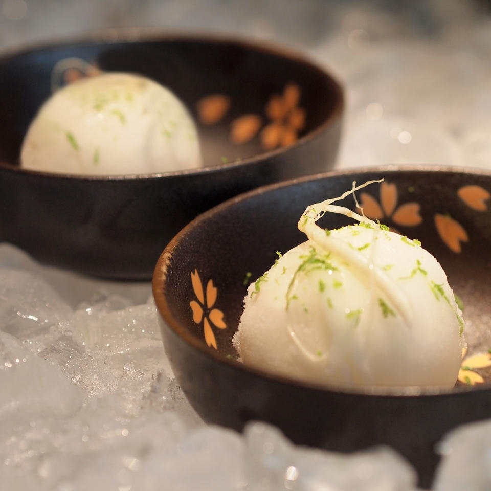 「韓宅‧渡假」主題自助餐-人參青檸雪葩。