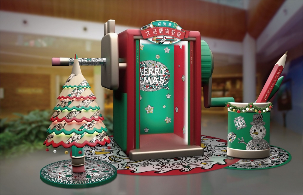 聖誕好去處2021推介 | 迎海薈:『文』遊藝術聖誕,以「筆」為主題。