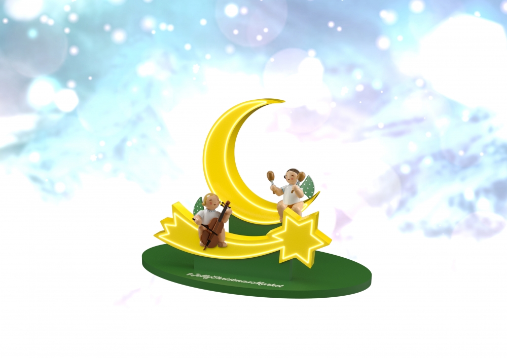 「冬日聖誕小鎮」巨型發光月亮。