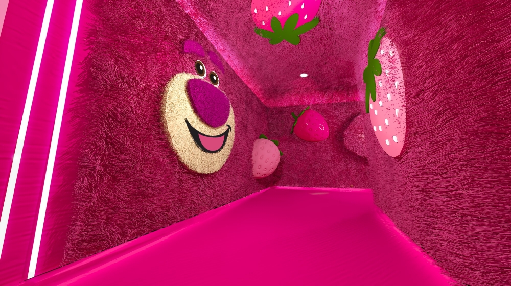 9米長的「毛茸茸長廊」。