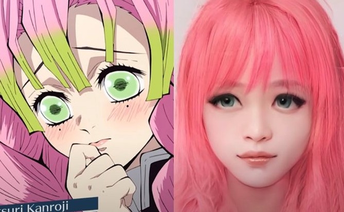「戀柱」甘露寺蜜璃真人化後依然非常有少女感覺~
