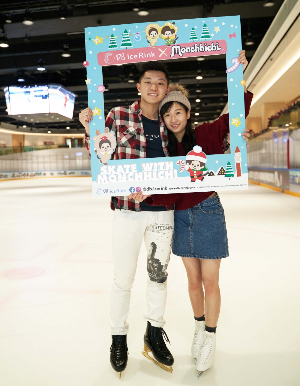 溜冰場特設多個打卡區，大家可以與Monchhichi一起合照留念！