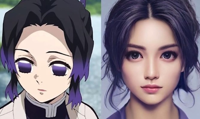 蝴蝶忍真人化後,成為超有氣質嘅美女!