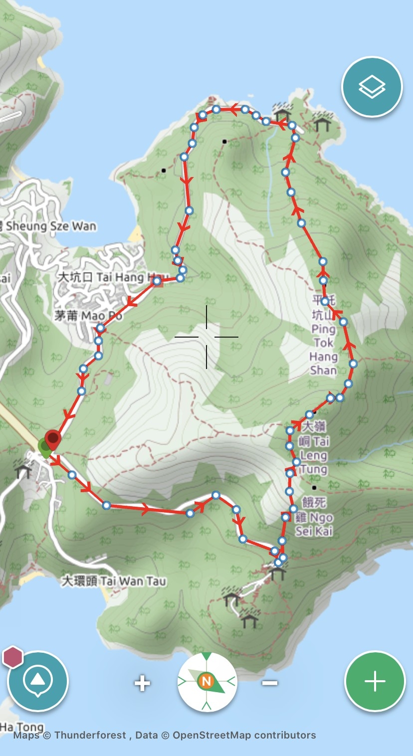 連同前段的登山路段和後段的馬路行程,全程大約7公里。