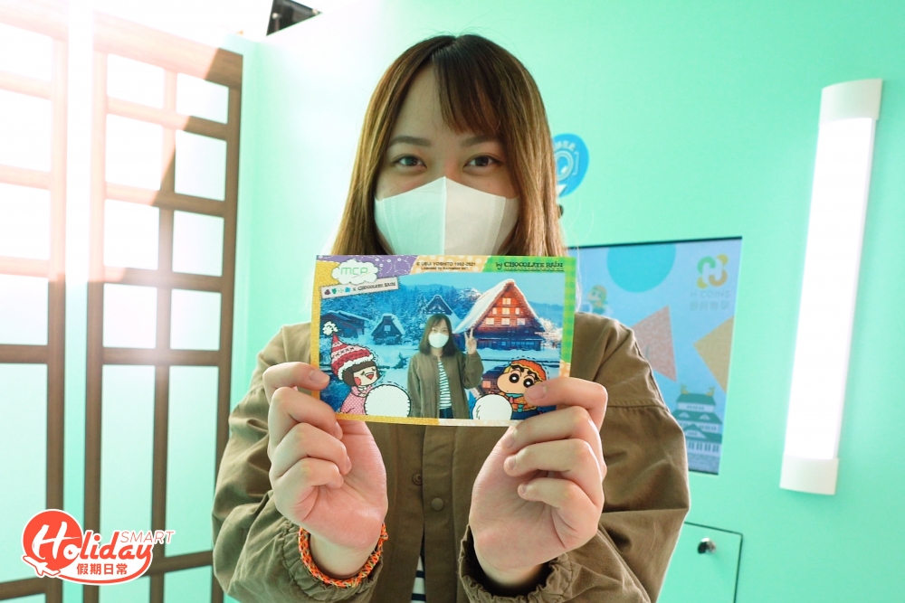 會員專享的「趣遊冬日照相館」,以電子貨幣即日消費滿$50連同正本收據,就可獲贈即影即有相片,與一眾角色合照留念。