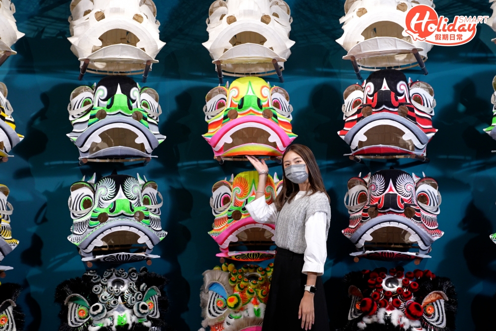 展覽入面最矚目就係呢個巨型獅頭牆，近睇真係好震撼㗎！