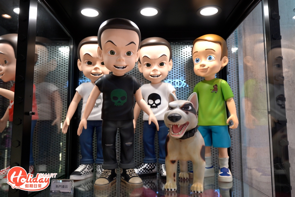 是次展覽展出多件經典系列的模型人偶,有一系列很受歡迎的反斗奇兵角色,包括60cm的反派角色阿薜及阿德、勞蘇等,一次過看盡不同反斗奇兵角色公仔。