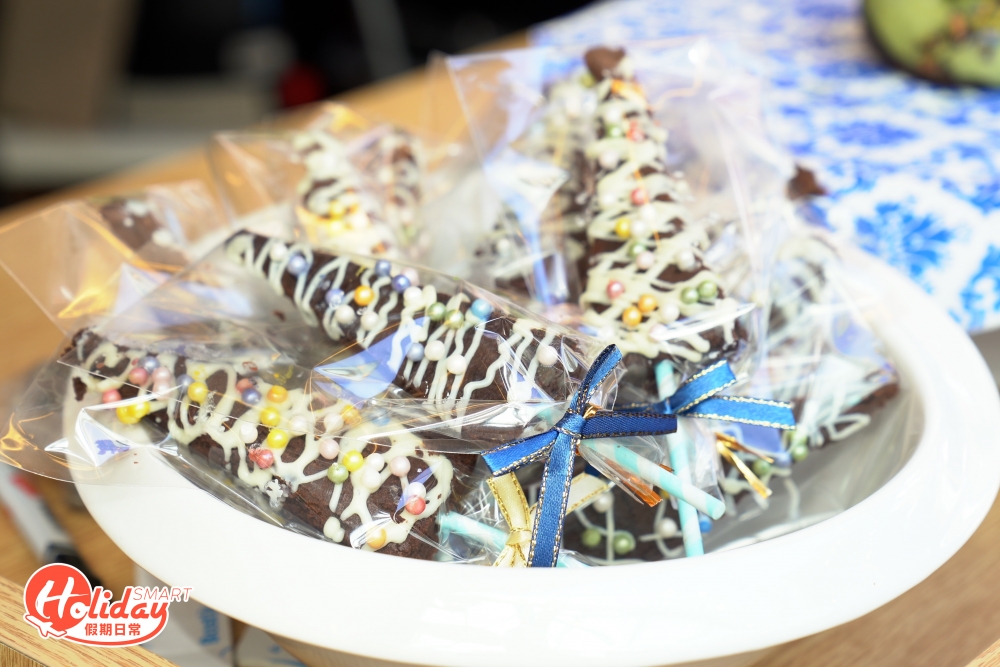 聖誕樹造型Brownies。