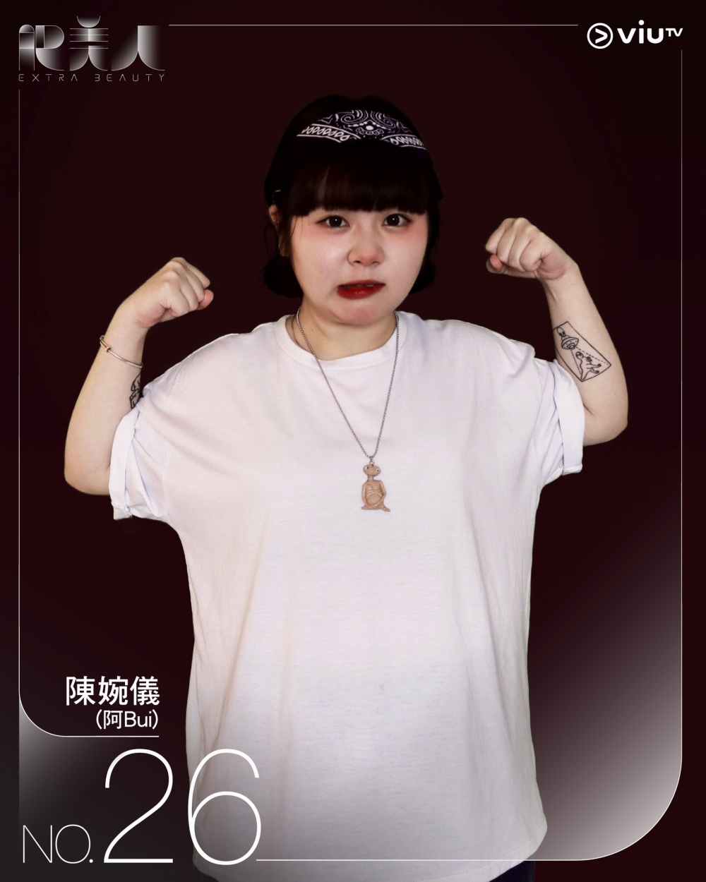 陳婉儀(阿Bui)|身高(cm):148;體重(lb):132;BMI:27