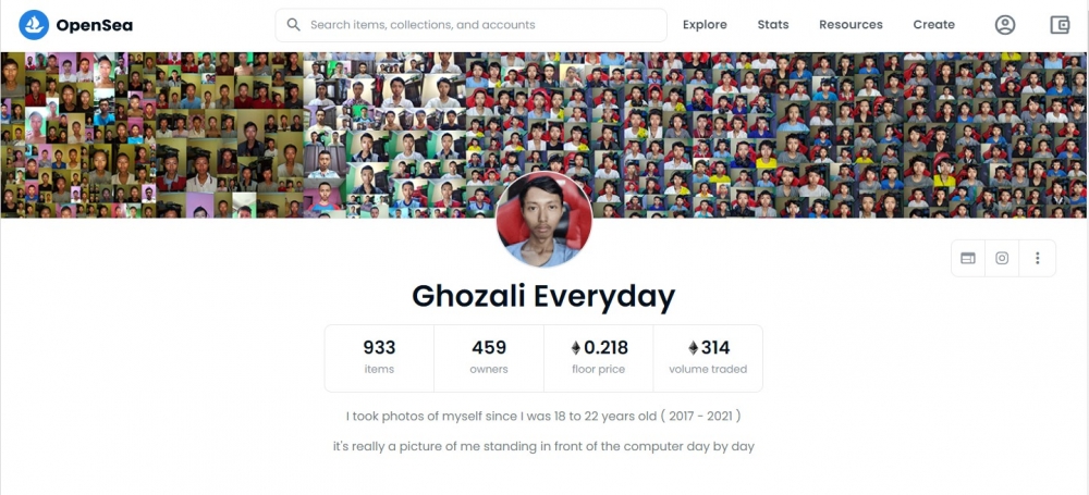 一名印尼男子將自己5年嚟嘅自拍照製成NFT販賣,反應大好!仲賺超過7百萬港元