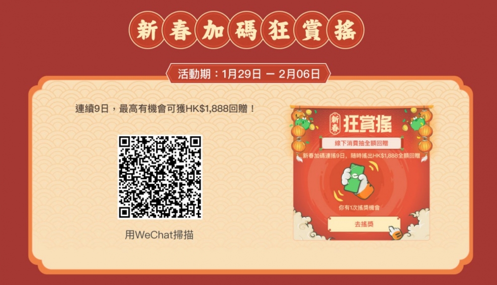 新春大加碼:「狂賞搖」
