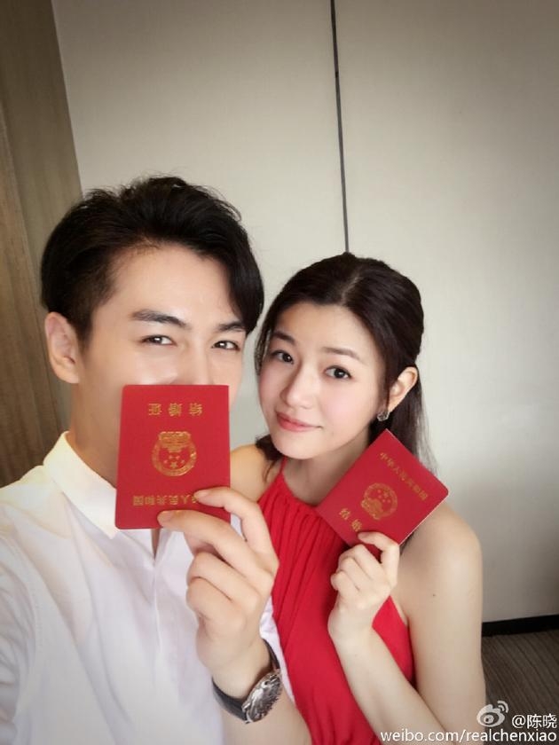 陳曉與陳妍希於2016年結婚