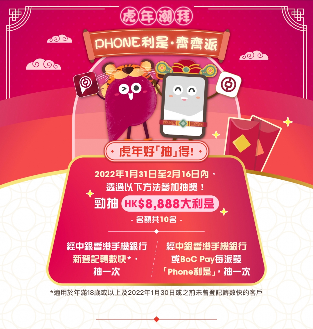 「Phone利市齊齊派,虎年好『抽』得」大抽獎