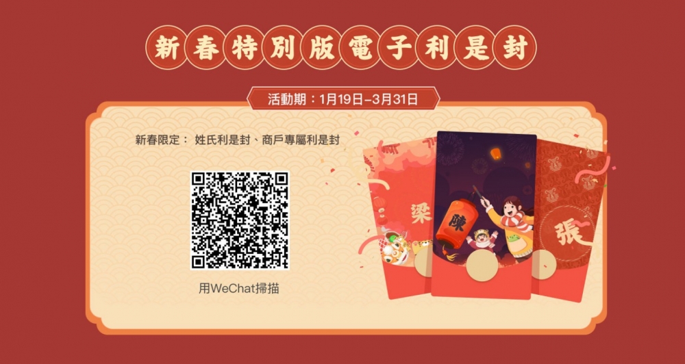 電子姓氏利是封。